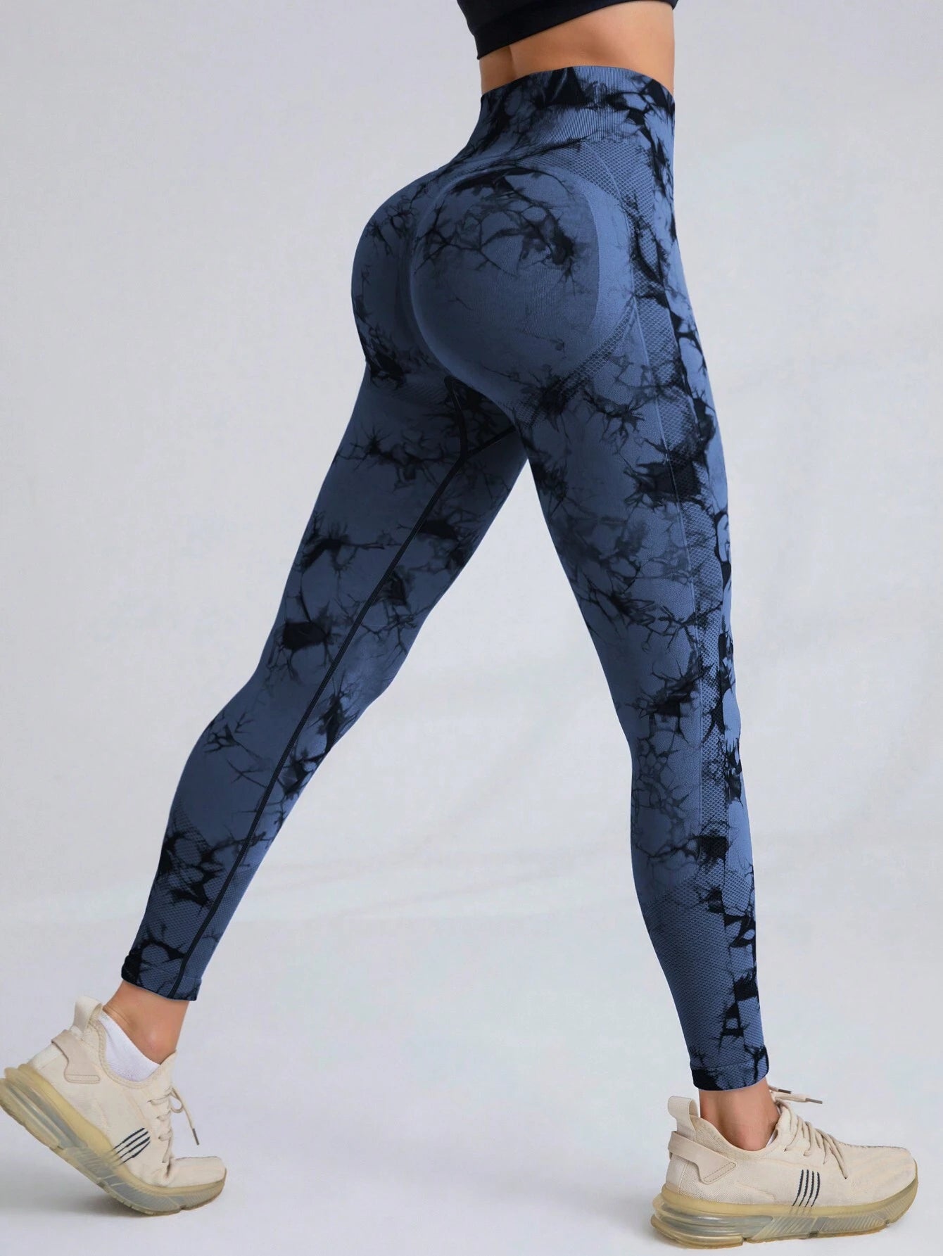 3-Piece High Waist Tie-Dye Butt-Lifting Seamless Legging Set