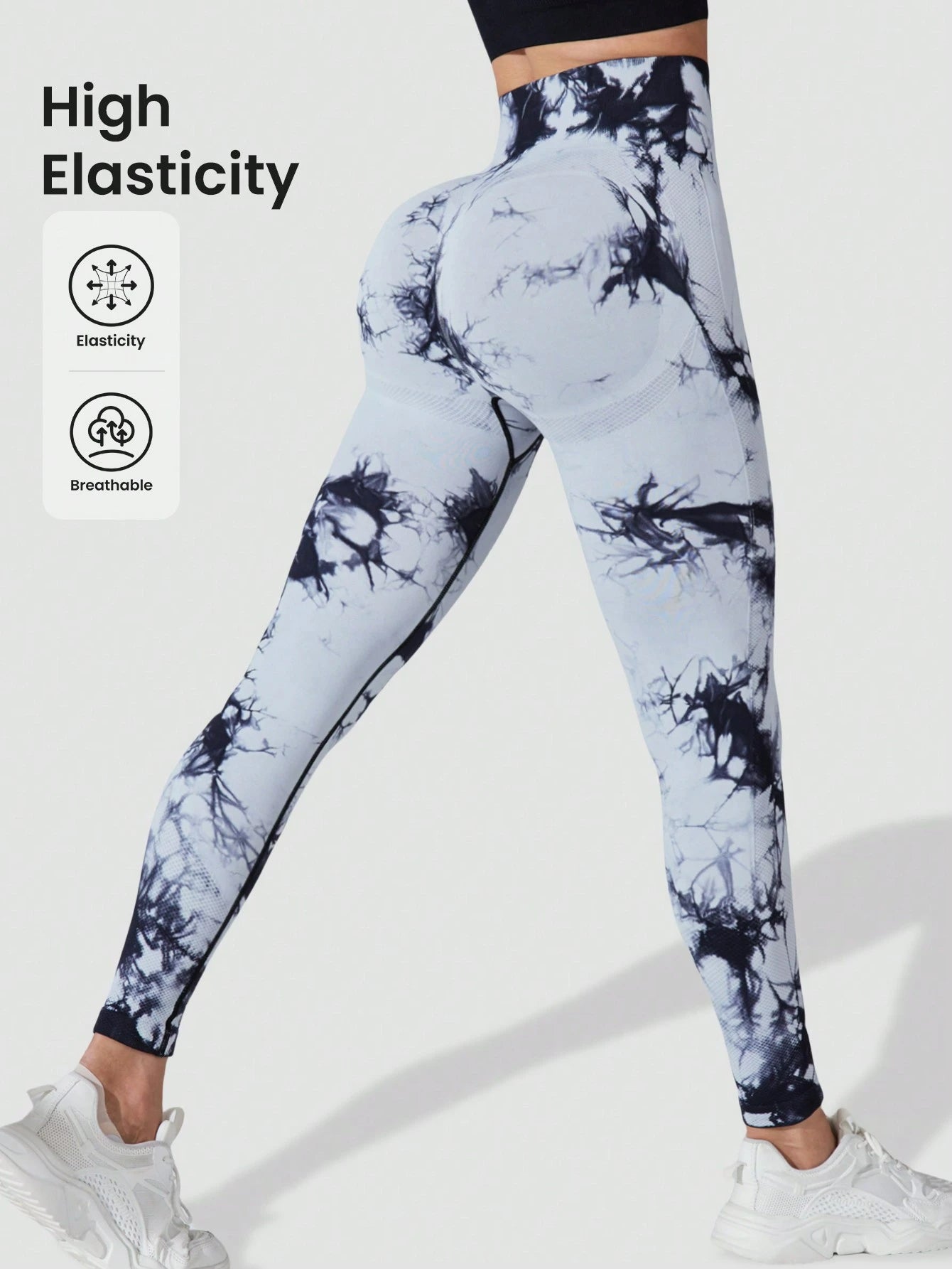 High Waist Tie Dye Butt-Lifting Seamless Leggings