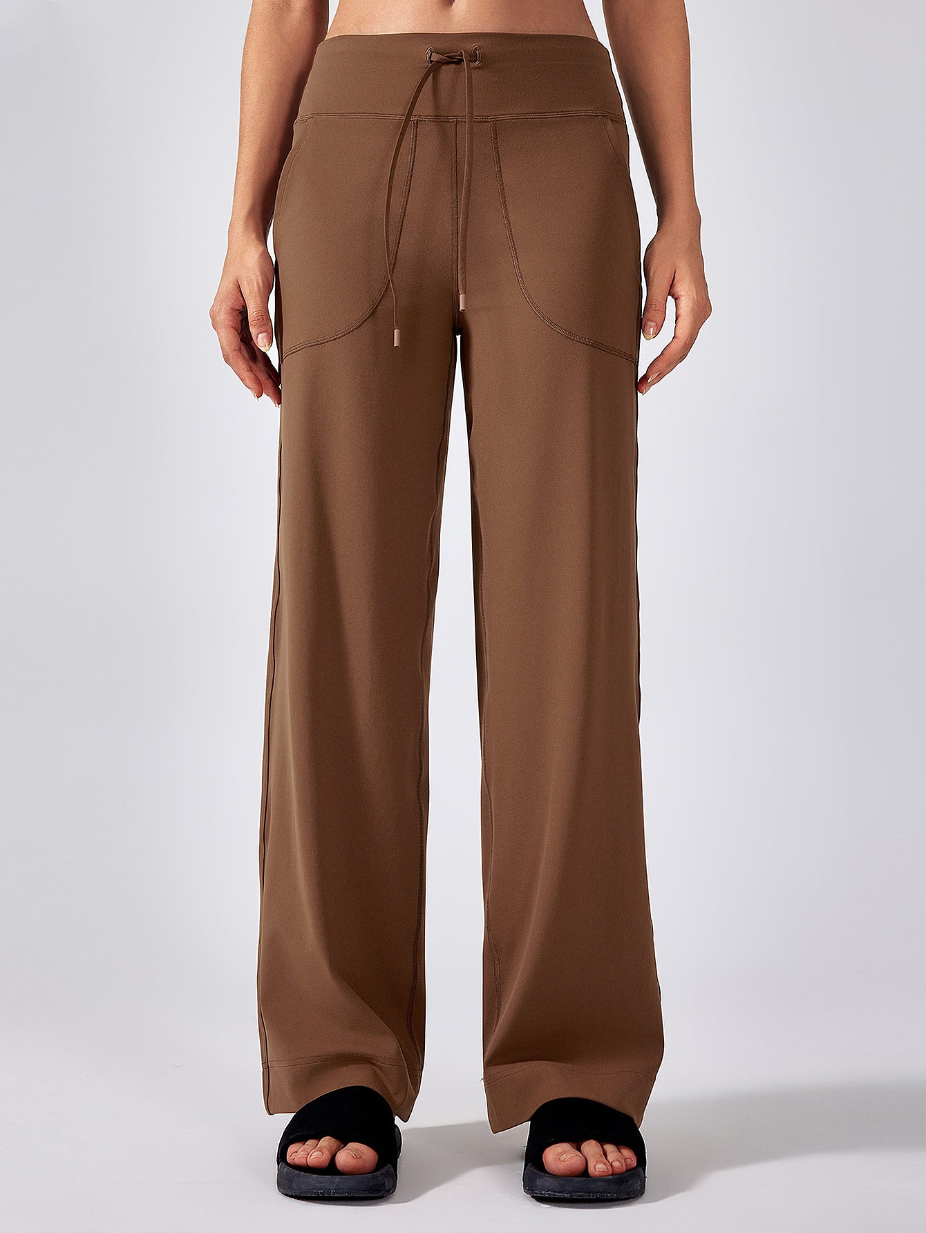 Pantalones acampanados con cintura en V perfumados