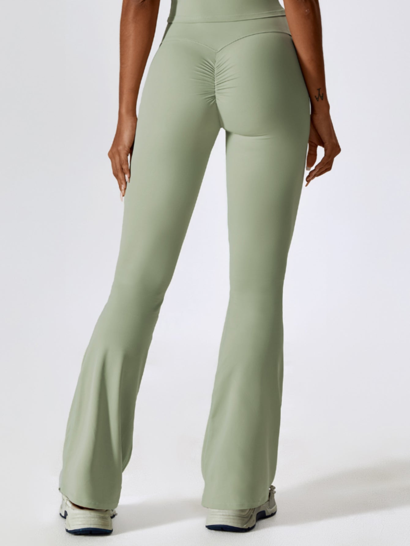 High Waist Cloud-Soft Scrunch Butt Flare Pants